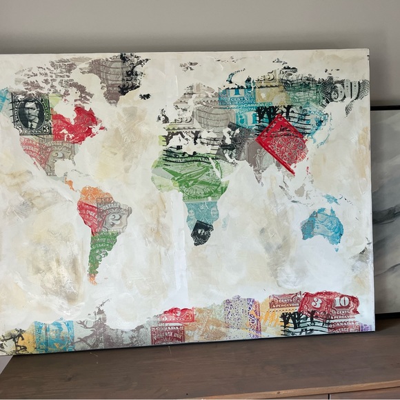Mixed media textured painting